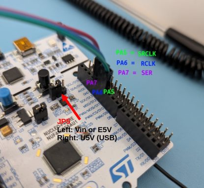 GPIOA connections